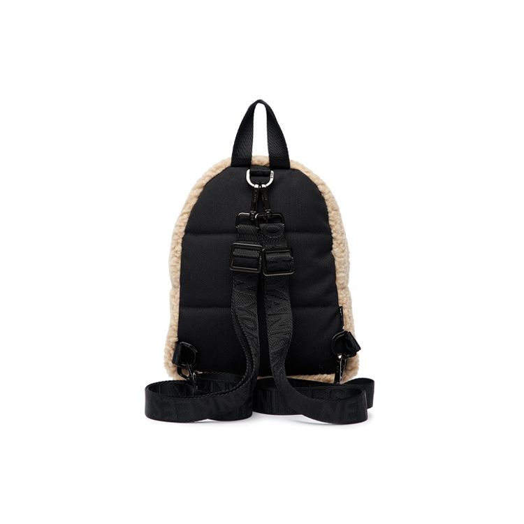 MLB Lamb Fleece Series Logo NY Yankees Backpack Mini Women backpack Beige 3ABKS0216-50SAS