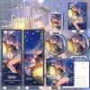 Ganyu Badge Keychain Set: Laser Cut Postcard, Bookmark, Fan-made Game Peripheral Gift with Pin