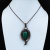 Emerald, Moonstone Gemstone Pure Copper Wire Wrapped Designer Handmade Pendant Jewelry Gift For Her