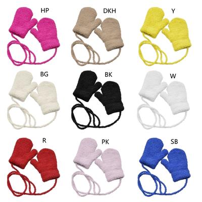 Baby Warm Gloves for 1-3 Years Kids Soft Breathable Mittens Thick Full Finger Gloves Solid Color Gift for Boys and Girls