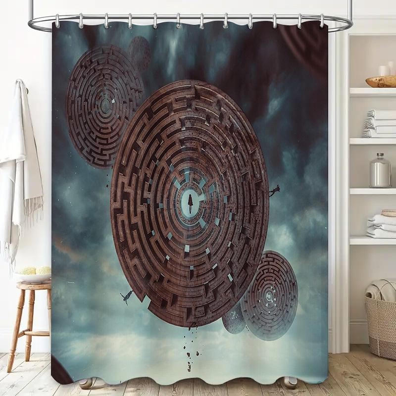 Mystic Maze Portal Tapestry Backdrop Shower Curtain Fantasy Space Art Home Decor Wall Hanging