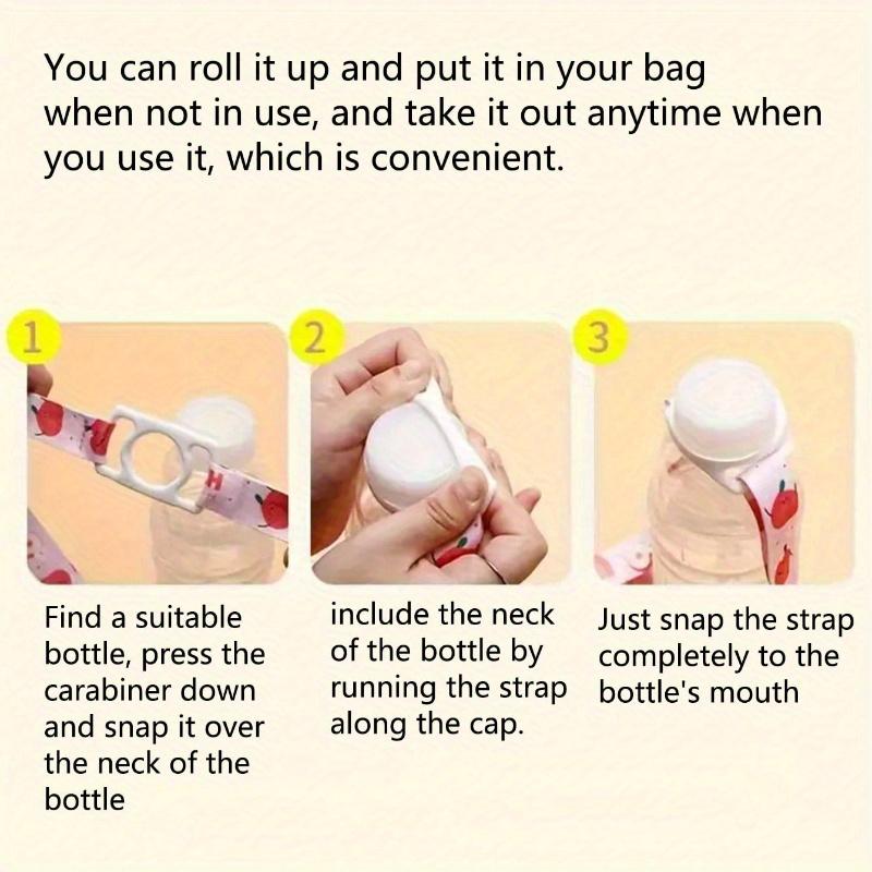 1PC Drink Bottle Strap, Adjustable Sling Lanyard For Mineral Water Bottle, Travel Portable Water Bottle Strap cup sleeve