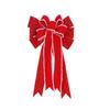 Large Size Christmas Tree Bowknot Double Layer Present Ribbon Knot Christmas Wreath Bow  Wedding