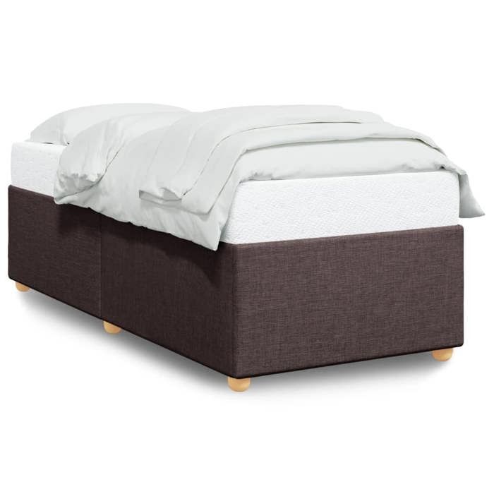 VidaXL Cadre de lit sans matelas marron foncé 90x190 cm tissu 3284697