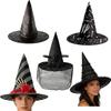 Pleated Lace Witch Hat - Halloween Costume Accessory