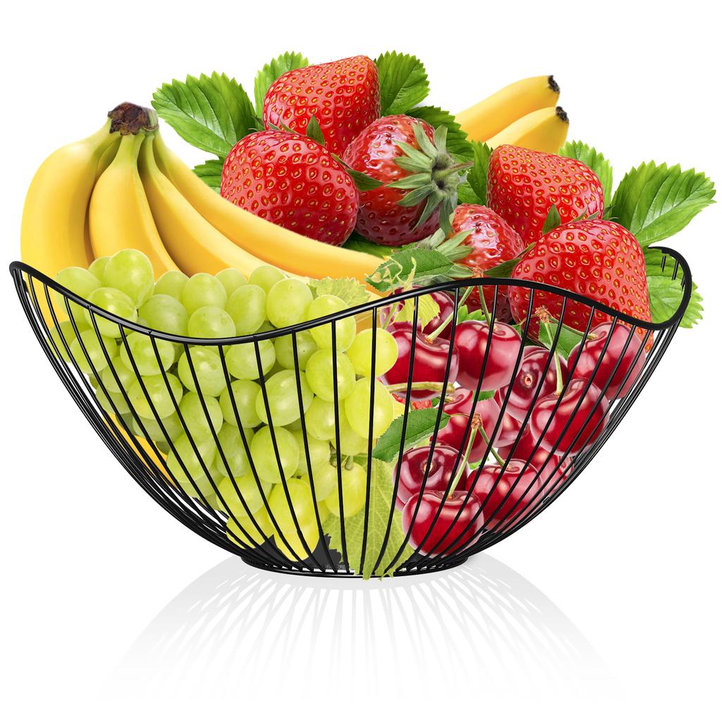 Metal Fruit Basket Houseware Wire Fruit Basket Snack Bread Storage Basket for Kitchen Dining Table