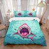 3pcs Shark Attack Bedding Set, Includes Without Pillow Inserts, Soft Comfortable Bedding Set,All-Season Use A0924005