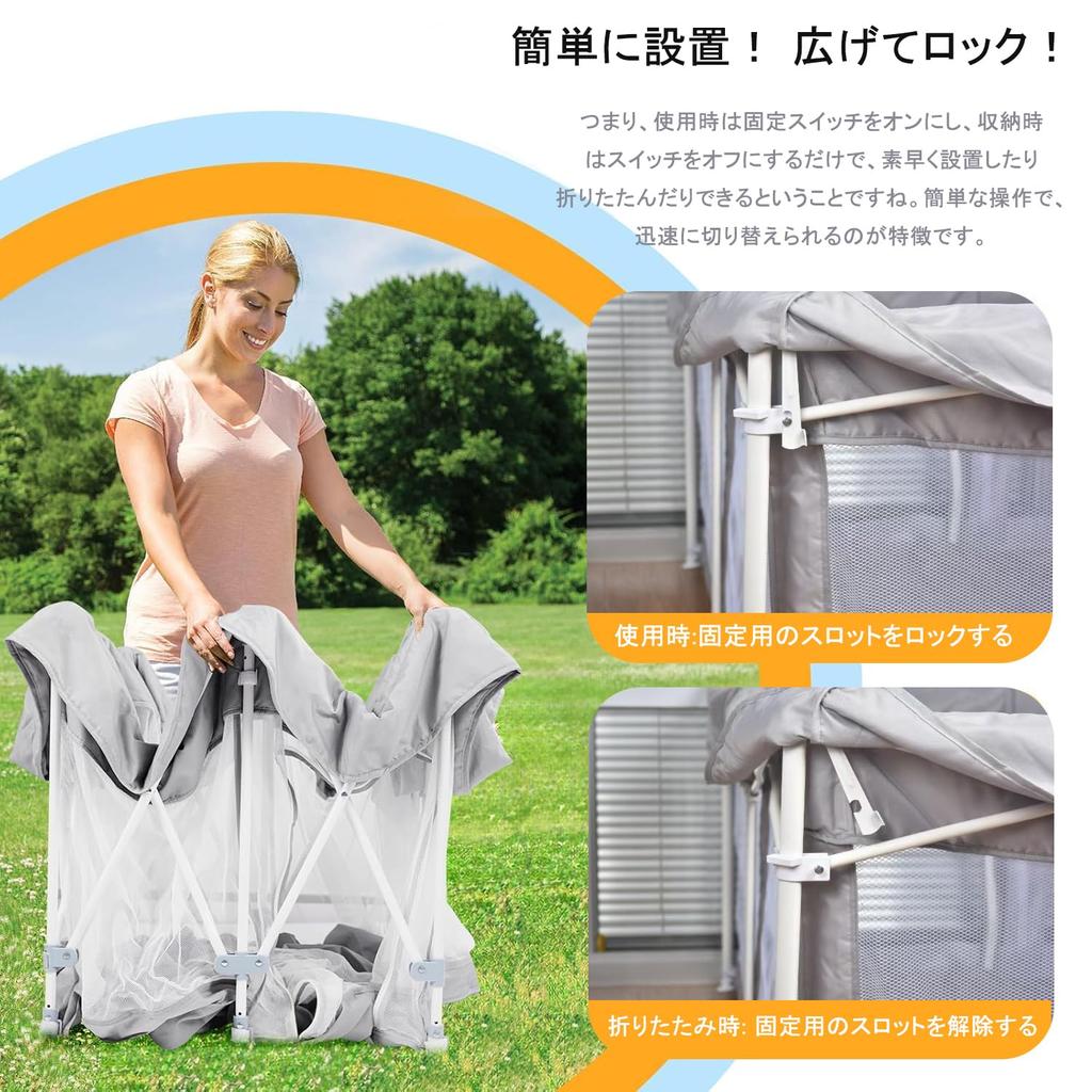 Playpen Folding Circle Baby Mesh Baby Fence Kids Circle Playard No Assembly Required No Tools Included Baby Mat Includes Storage Bag (180180(cm))