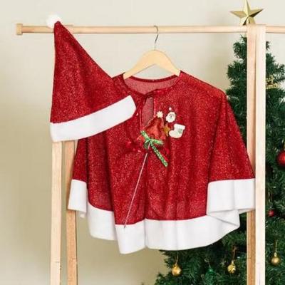 Christmas At Home Bling Bling Children's Cloak & Hat Set