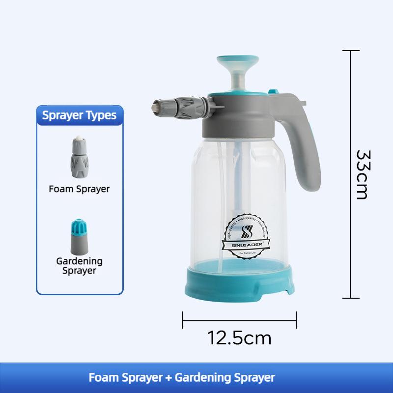 1.5l Handheld Foam Sprayer, Car Wash Pressure Spray Bottle, Manual Pump Foam Cannon For Home Garden Watering