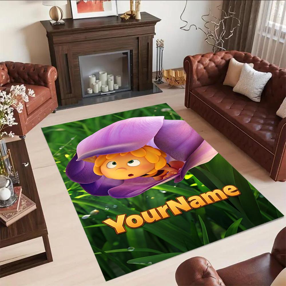 Biene Maja Customized Name Floor Rug Office Rug Perfect for Outdoor Decorate room Foyer Game Room Antislip Carpet Office home decor