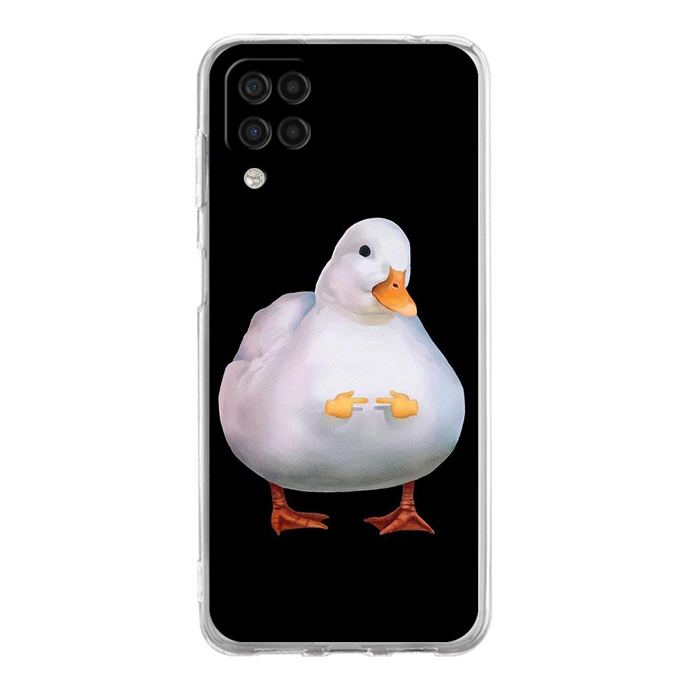 Cartoon Doubt Duck Phone Case For Samsung Galaxy A51 A71 A21S A12 A11 A31 A41 A01 A03S A22 A13 A33 A73 A53 A52 A32 5G A23 Cover