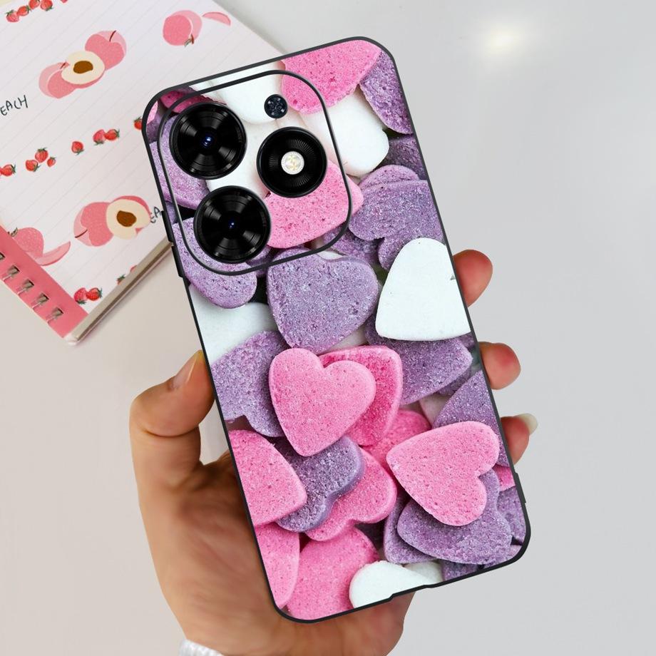 For Tecno Spark Go 2024 Cover Case Ultra Slim Soft TPU Bumper Shell On Infinix Hot 40i Hot 40 Pro Hot40 Fundas Painting Cartoon