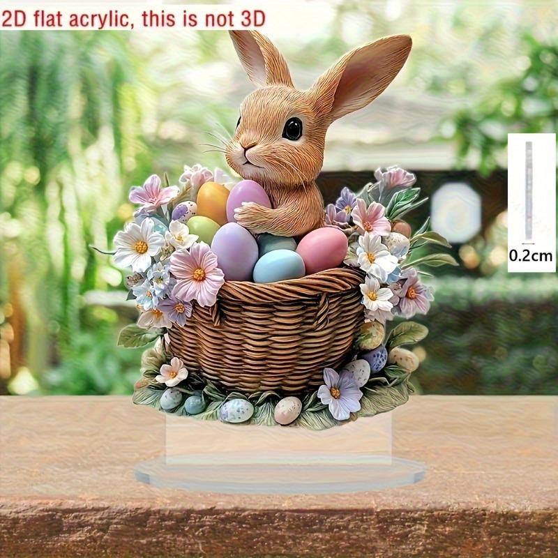 

2D Flat Board Multifunctional Bohemian Style Crystal Rabbit Desktop Decoration, Suitable for wall decoration, porch, room, villa, accents Home, Hallwa 20*16.5cm