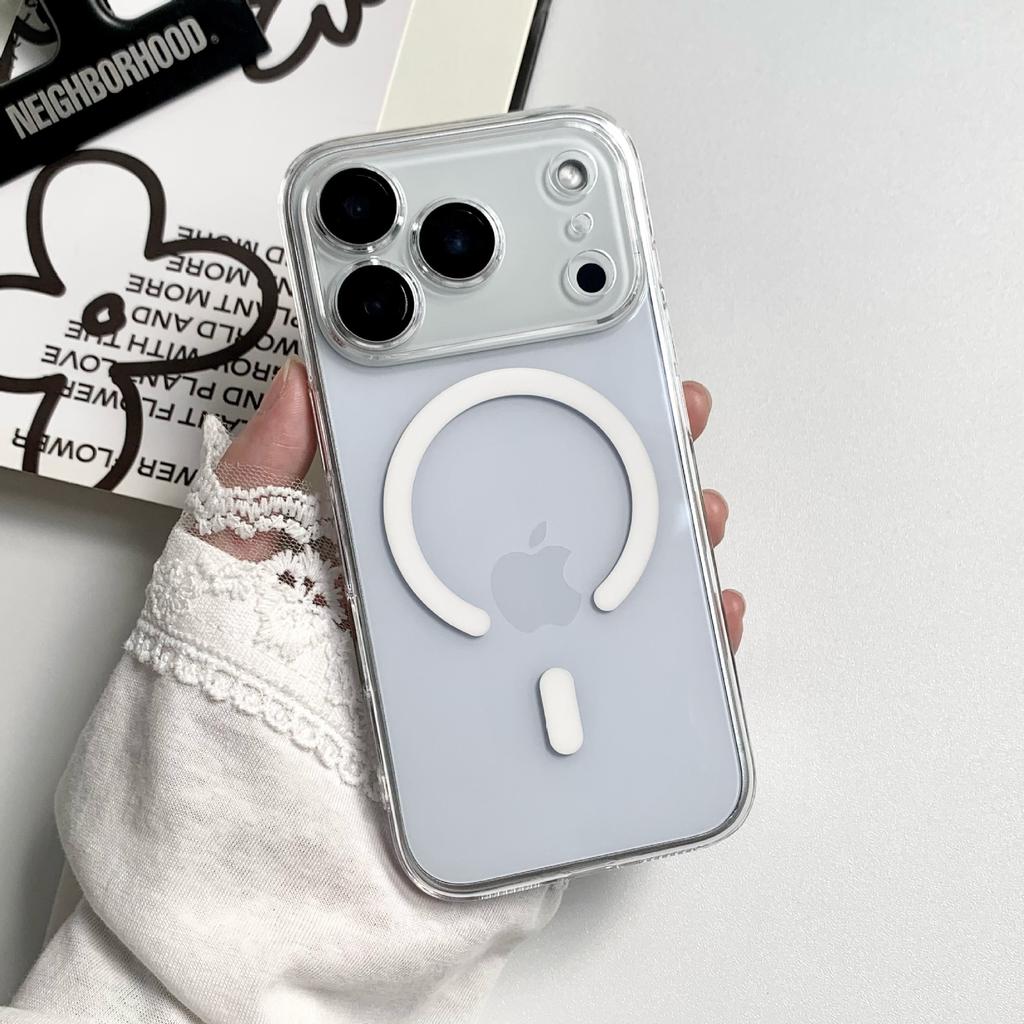 For IPhone 17promax High Permeability Magnetic Phone Case for Apple 16 with Lens Film 15 Non Yellowing Hardened Case