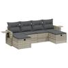 VidaXL Salon de Jardin avec Coussins 6 pcs, Canapés de Terrasse, Ensemble de Meubles de Patio, Mobilier d'Extérieur, Gris 3263858