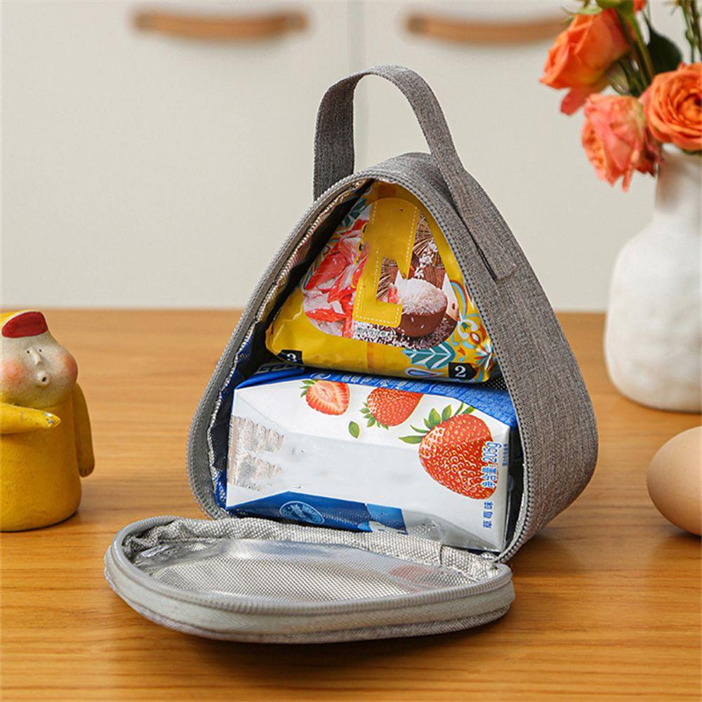 Triangle Waterproof Tote Food Container Korean Lunch Box Lunch Storage Handbags Fresh Cooler Bags
