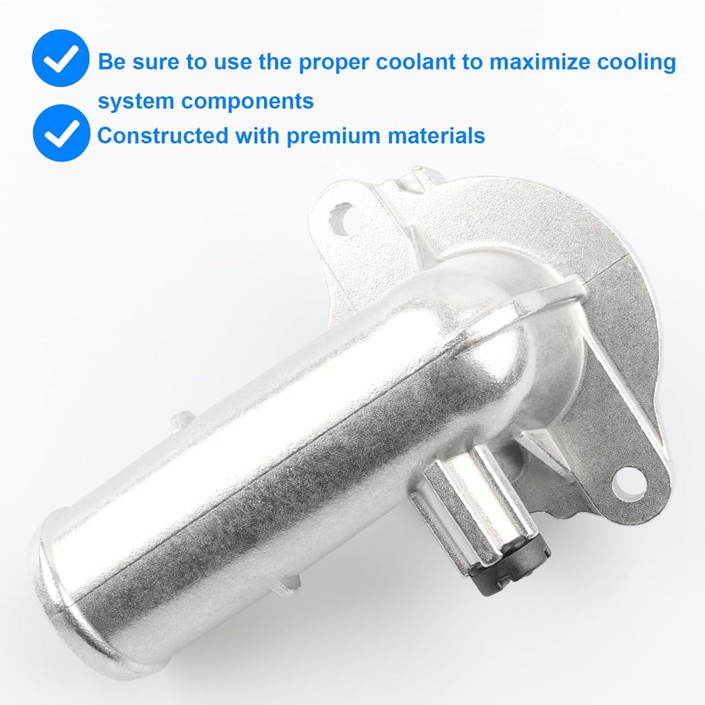 Upgrade Aluminium Thermostat Housing Compatible With Dodge Jeep 3.6 3.6L - 2011-2015 Durango & Grand Cherokee, 2012-2017 Wrangler JK JKU, 2018