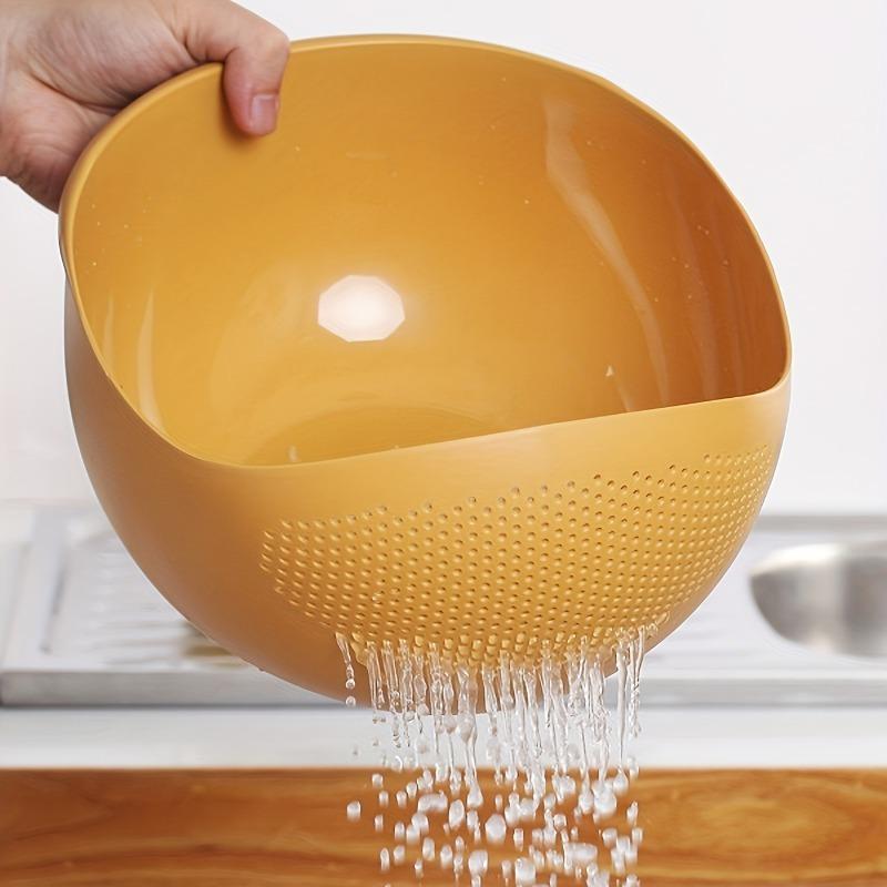 Rice Washing Basket with Holes - Durable Kitchen Strainer for Vegetables Noodles, Dishwasher Safe Colander, Food Prep Drain Bowl