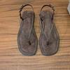 Sheepskin Version~ Retro Roman Flat-bottomed Rhinestone Herringbone Sandals Women's Summer New Beach Pinch Cold Slippers