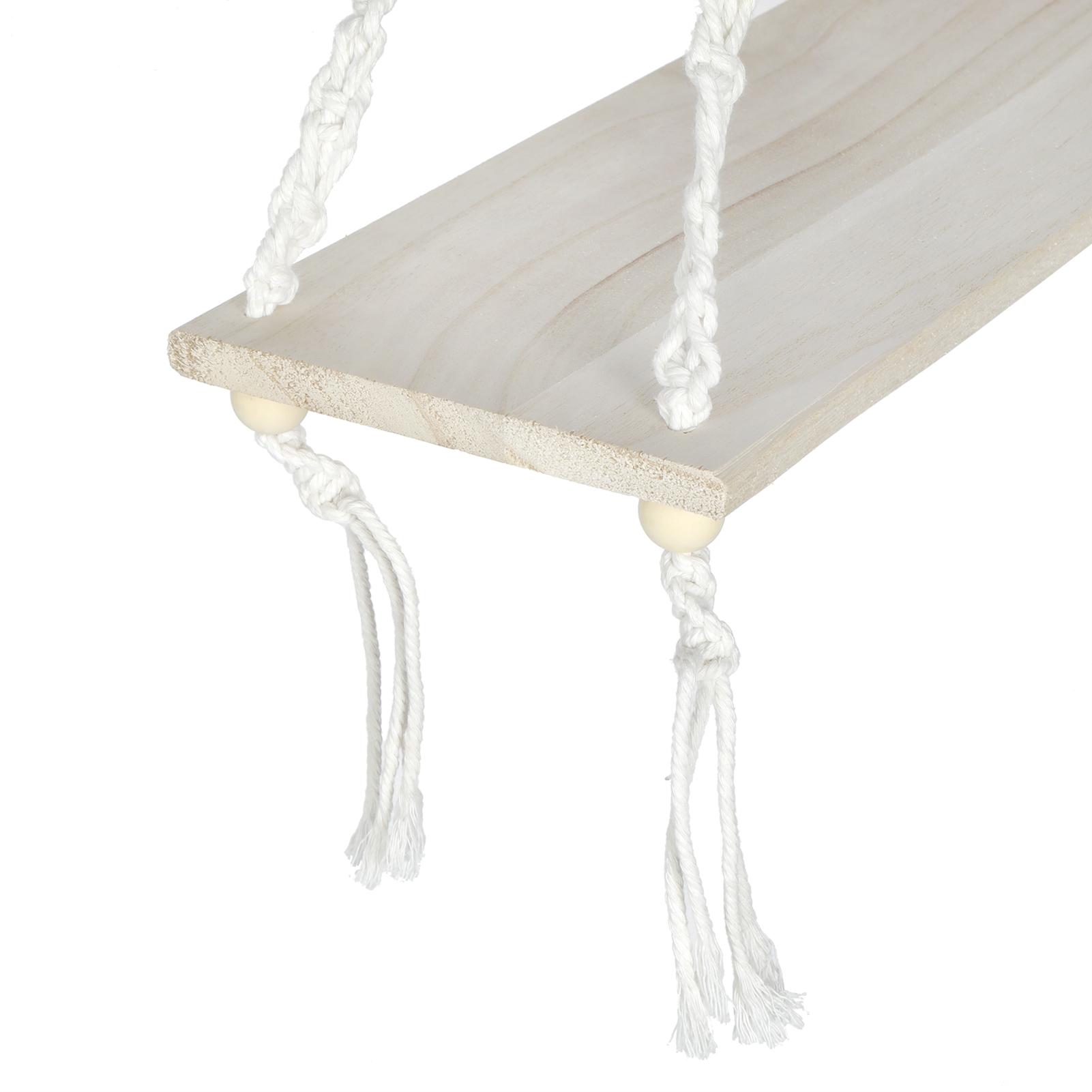 

Hand Knitting Wall Hanging Shelf Rope Plant Pot Holder for Home Decoration(40x70cm )
