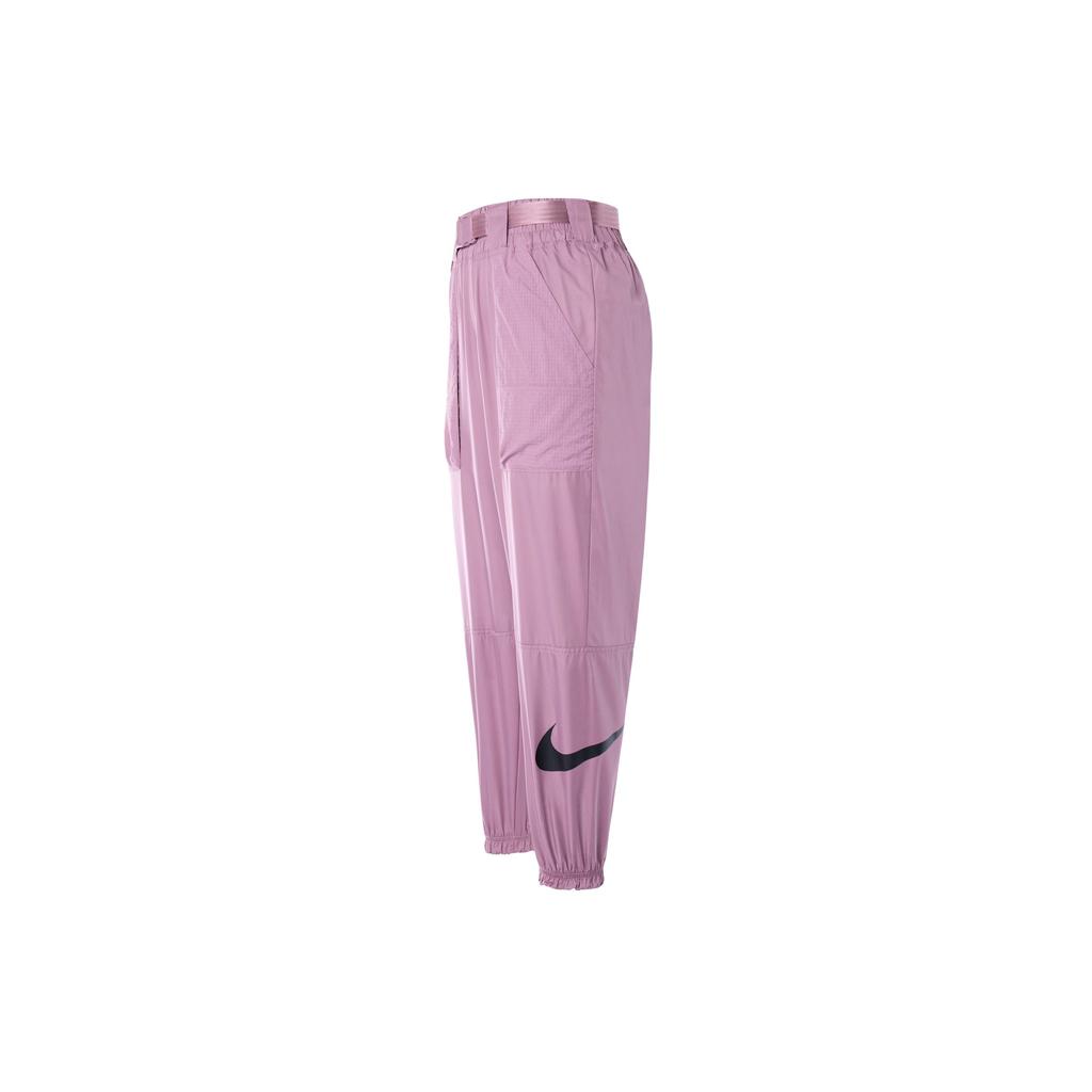 Nike Big Pocket Logo Cuffed Sports Pants Women Pants Gray Purple DB3867-515