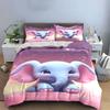 Smiling Cartoon Elephant Motif. Bedding Sets Duvet Cover Sets Duvet Covers Pillowcases(1 * Duvet Cover 2 * Pillowcases Without Duvet Insert)