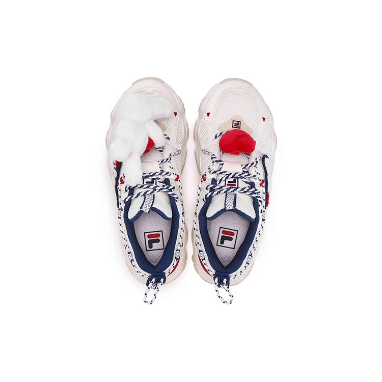 ANDONGNIBUERTU x FILA Collaboration Edition, Cat Paw Shoes Low top Chunky Sneakers Women's Red White Gift Box Set F12W332122FSB