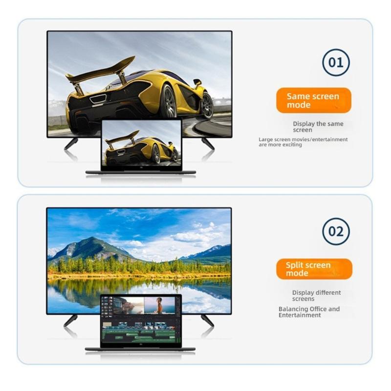 Universal HDTV VGA Converters Cord Plugs And Play Video Output For PC Laptop Gaming Consoles