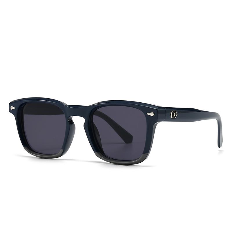 Trade Cross-Border Popular Sunglasses Rivet Decoration European and American Stt Photography Ins Popular Model Square Foreign