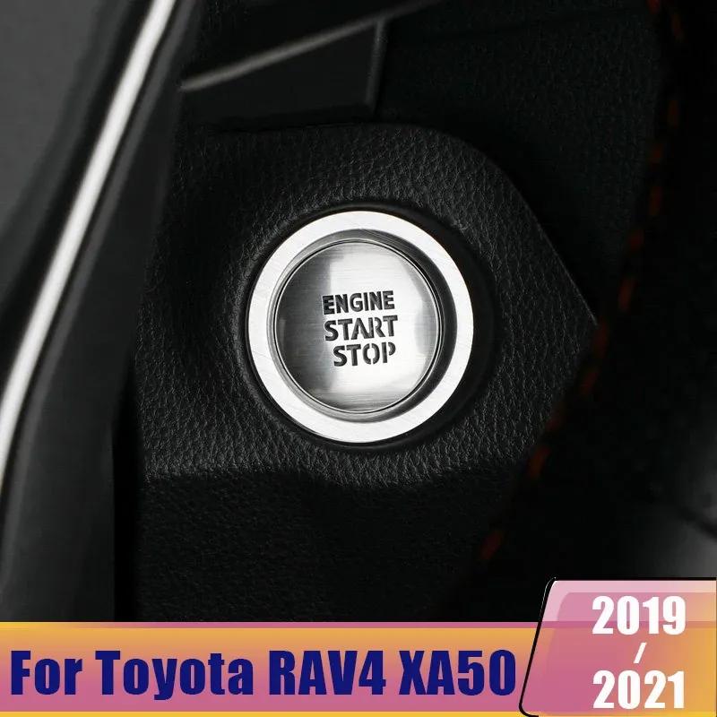 Car Engine Button Stickers One-Click Start Ring Trims Case Ignition Switch Cover For Toyota RAV4 Corolla -  2024