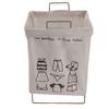 Collapsible Metal X Frame Laundry Hamper Waterproof Multifunctional Foldable Laundry Basket with