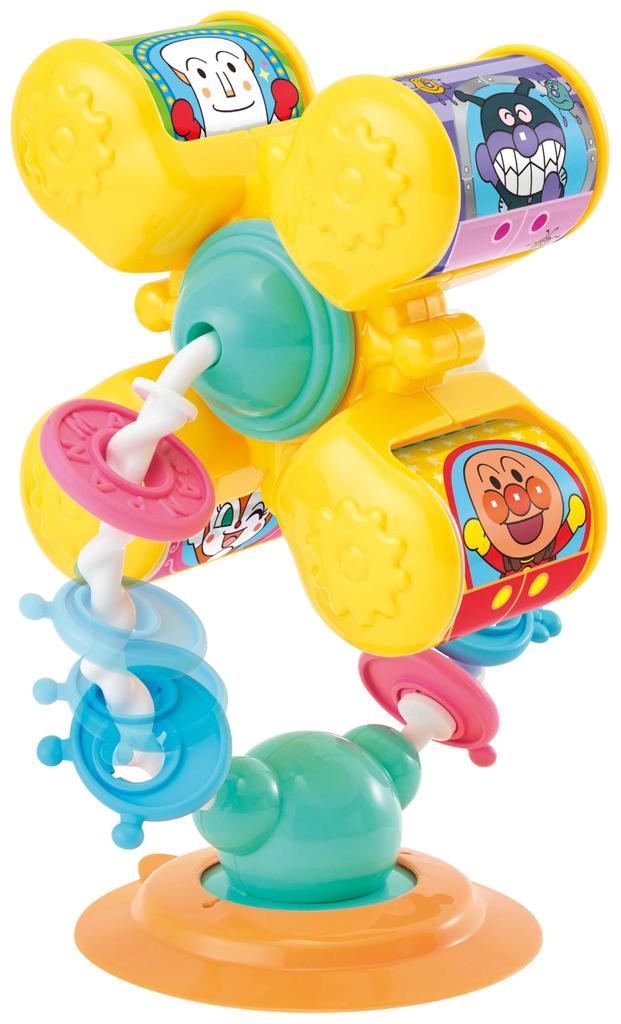 AGATSUMA Anpanman Tabletop Toy! Spinning Hand-Play Ferris Wheel (Ages 6 Months and Up)