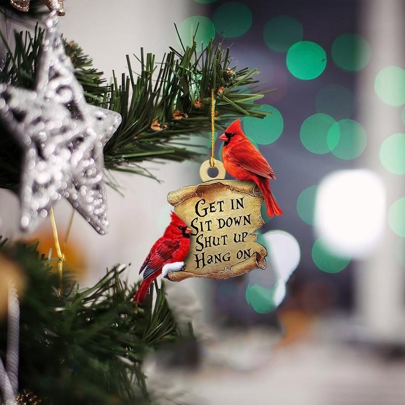 Acrylic Red Charming Bird Vehicle Hanging Decoration Fun Holiday Ornament For Car 78