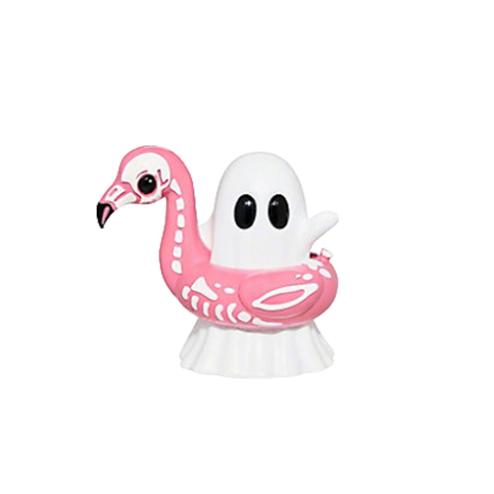 

5-дюймовая фигурка для украшения на Хэллоуин, милый фламинго, надувной бассейн, маленькая статуэтка, реквизит на Хэллоуин, предмет для украшения дома/рабочего стола One Size