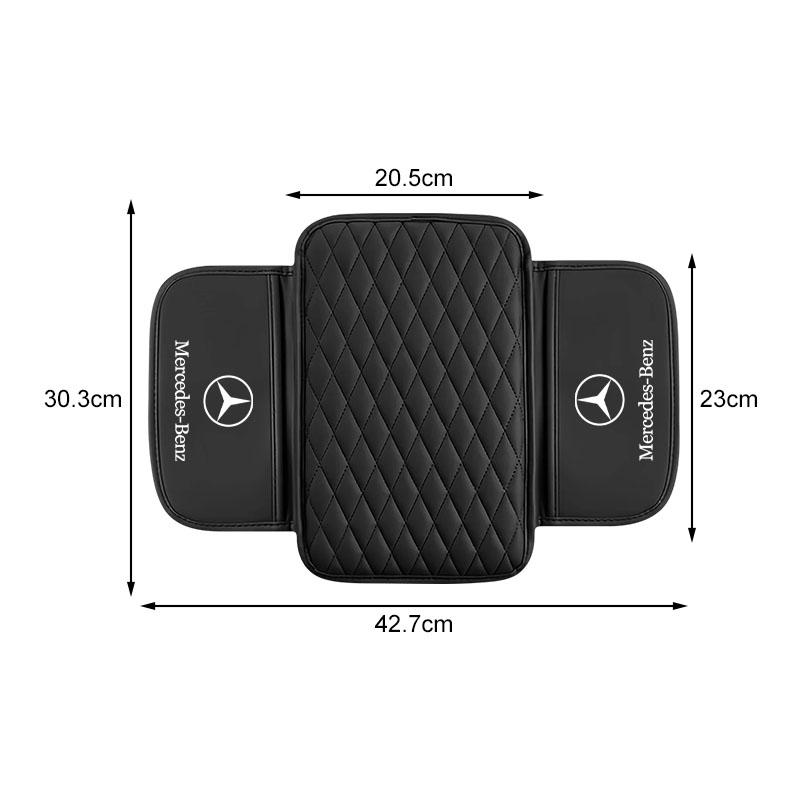 Leather Car Armrest Mat Tissue Boxes Height Pad Armrest Box For Mercedes Benz AMG W204 W203 W212 W211 W124 W210 GLC GLE E CLA GLA W205 W211 W213