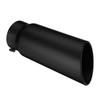 5 Inch Inlet 6 Inch Outlet Universal Car Straight Exhaust Tail Throat Tailpipe Exhaust Tip 15inch Length Tailpipe Anti-Corrosive
