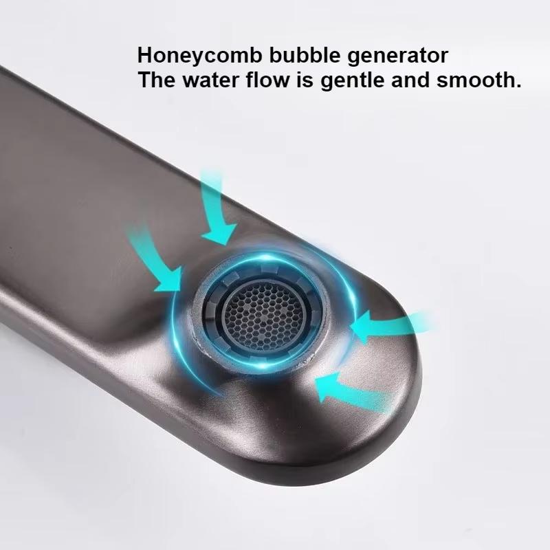 Gun Gray Stainless Steel Single Handle Bathroom Basin Mixer Tap - Hot and Cold Water Modern Washbasin Faucet with Sleek Design