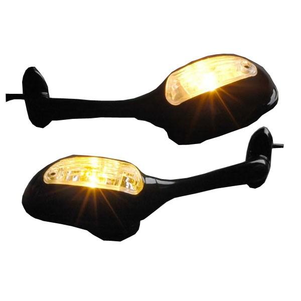 Ryggespeil m/blinklys For Suzuki GSXR600 GSX-R750 GSXR1000 02-15 BK