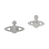 VIVIENNE WESTWOOD Mini Bas Relief Studs Classic Saturn Crystal Relief Earrings Women Earrings Brass 6202003302P116P116