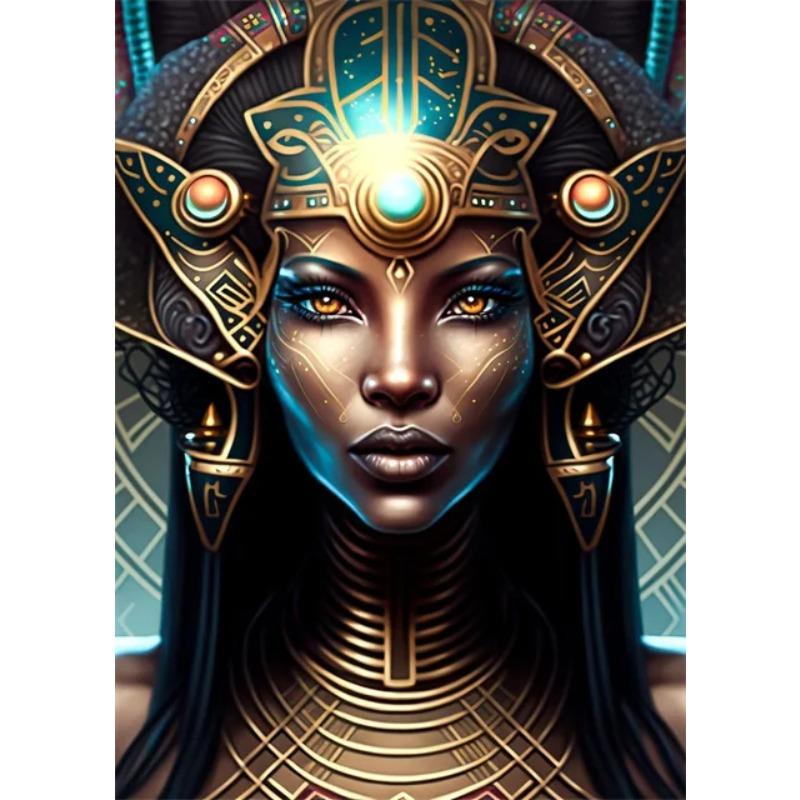 Beautiful African Woman Posters and Prints Canvas Painting Portrait Wall Art Pictures for Living Room Home Decoration No Frame
