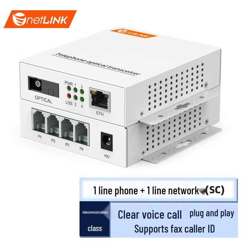 

netLINK PCM Voice/Network Fiber Optic Transceivers SC Interface