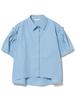 Beams Heart Shirt with Shoulder Big One Size Women's S/S Tucks, Shirt, SAX,