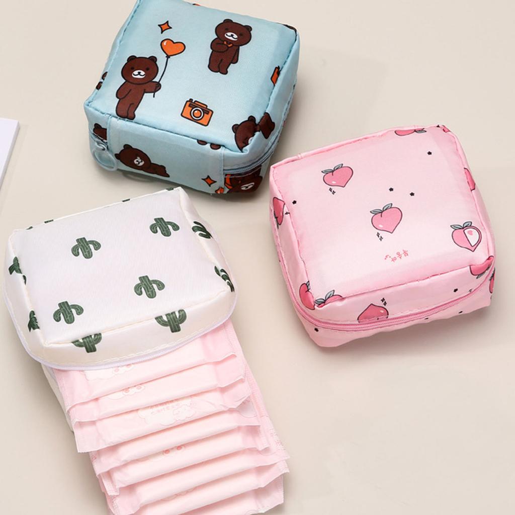 Multipurpose Women's Wallet for Period Supplies Practical Sanitary Pad Storage Bag for Organizing Personal Care Items