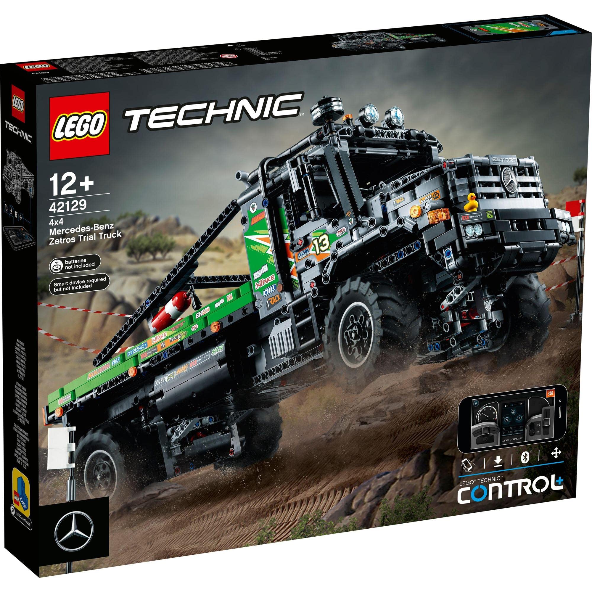 

LEGO Technic Mercedes-Benz Zetros - Грузовик с полным приводом 42129 Грузовик с дистанционным управлением через приложение, Автомобиль LEGO для взрослых