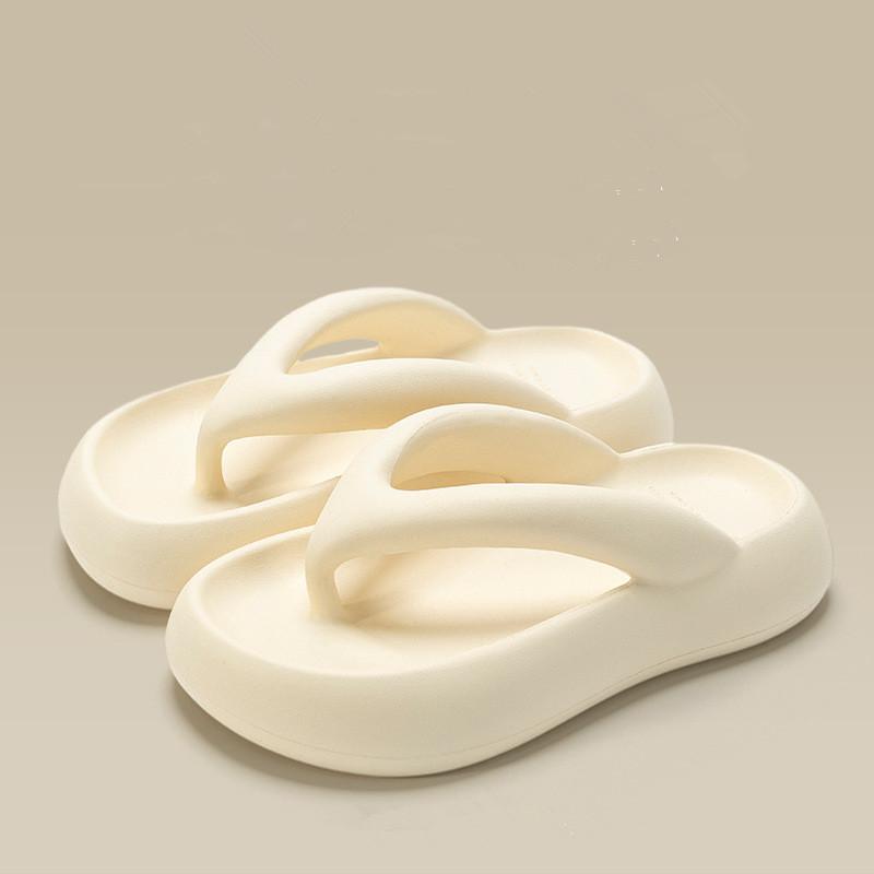 New Summer Outdoor Height Increasing Anti slip Beach slippers Women Super Soft EVA Thick Bottom Flip Flops for Women