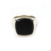 Excellent TOM WOOD Ring Cushion Black Onyx Ring Silver 925 Mens 54 Used
