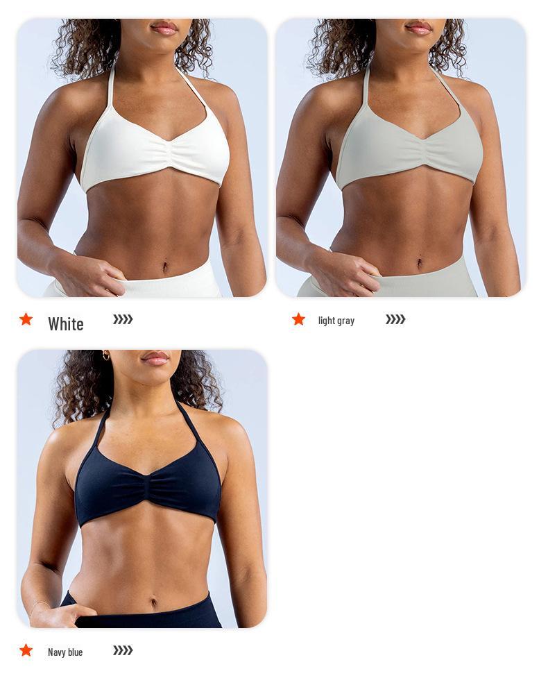 Reggiseno Sportivo Senza Ferretto in Nylon Opaco Altamente Elastico ad Asciugatura Rapida per Corsa, Fitness e Yoga