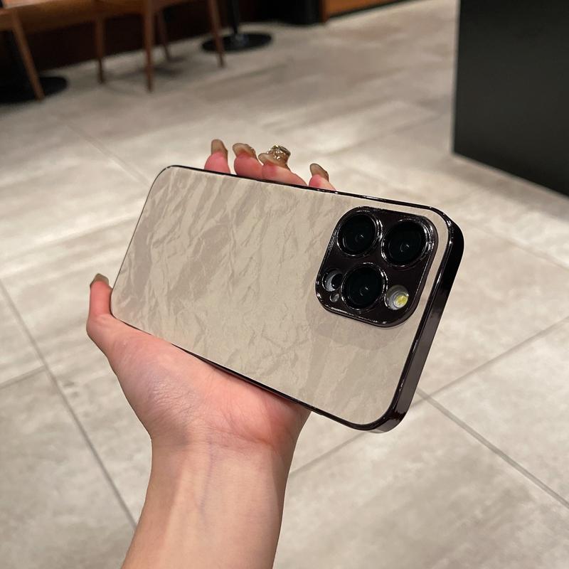 Leather Snow Mountain Phone Case For iPhone 11 12 13 14 15 16 Pro Max Plus Protection Shockproof Bumper Cover
