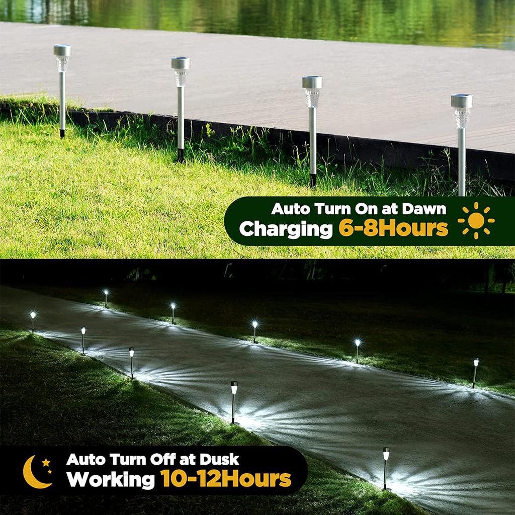 💰Kjøp Ultra Bright Solar Lights Outdoor Waterproof Stainless Steel ...